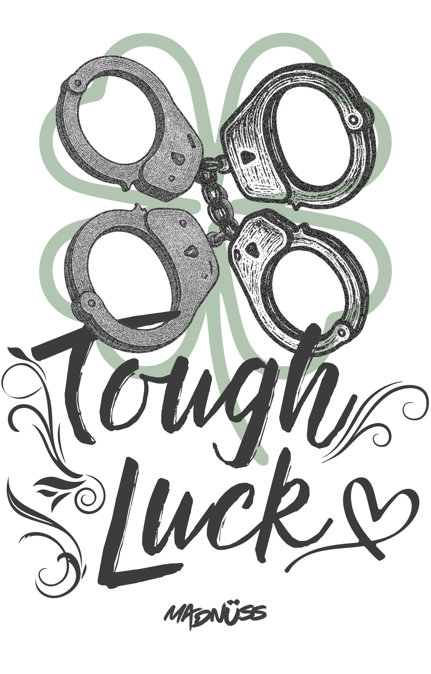 TOUGH LUCK – Oversized Graphic T-Shirt (White) - Image 5