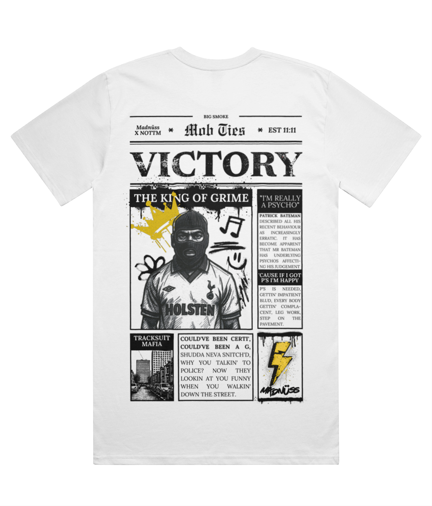 VICTORY – “PURE GRIME” Heavyweight Oversized T-Shirt (White) - Image 5