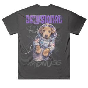 STAR DREAMS – “DELUSIONAL” Oversized Graphic T-Shirt (Coal)