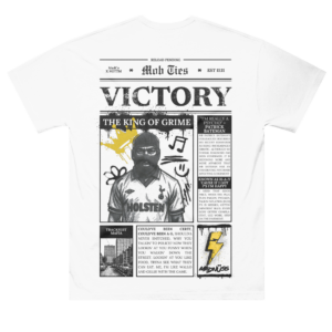 VICTORY – “MOB TIES” Oversized Graphic T-Shirt (White)