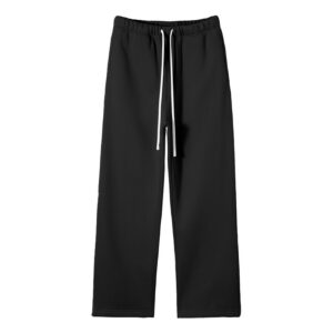 Unisex Solid Color Fleece Straight Leg Pants